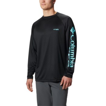 Columbia PFG Terminal Tackle Long Sleeve, Sudaderas Negros Para Hombre | 769208-JQL